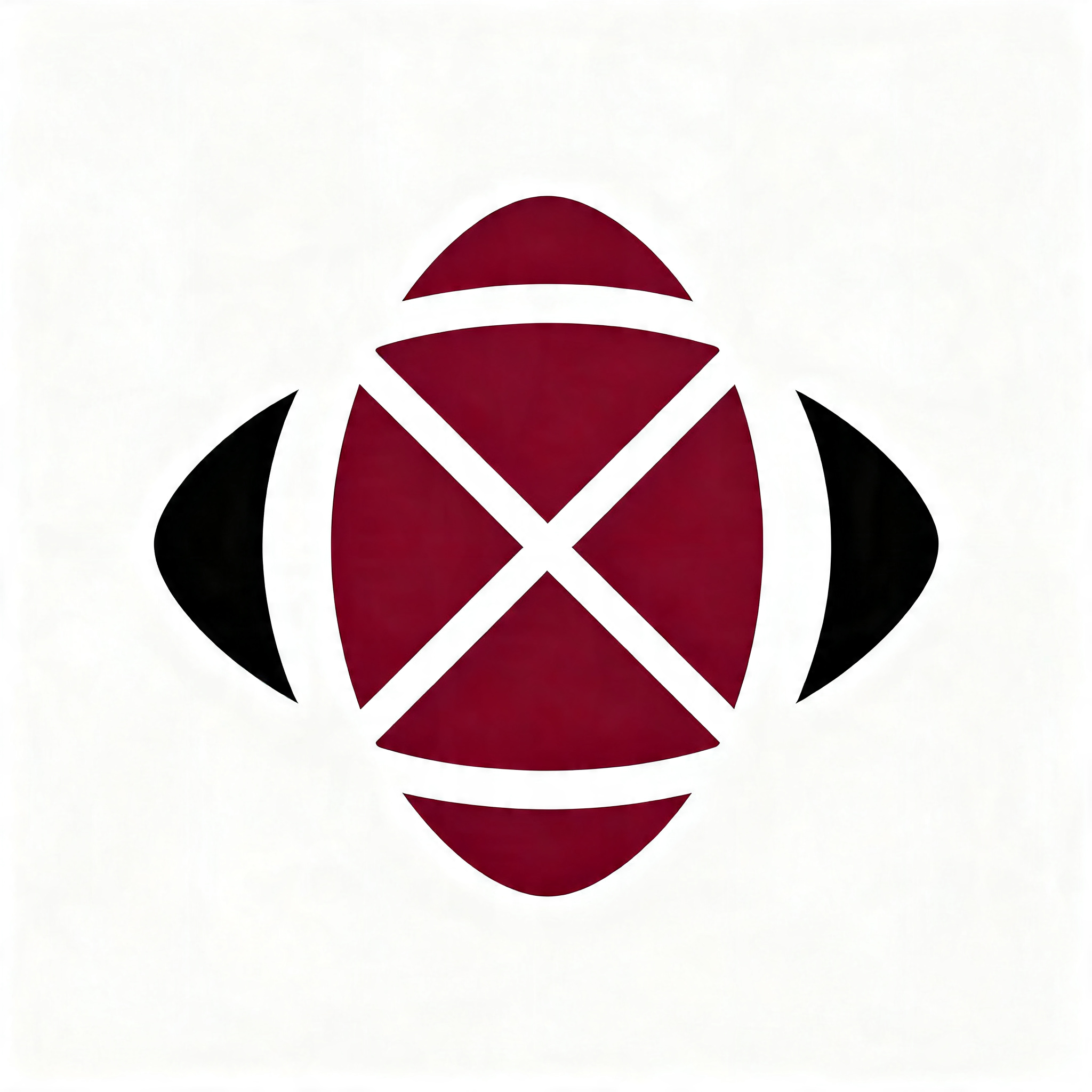 Emblème rouge et noir