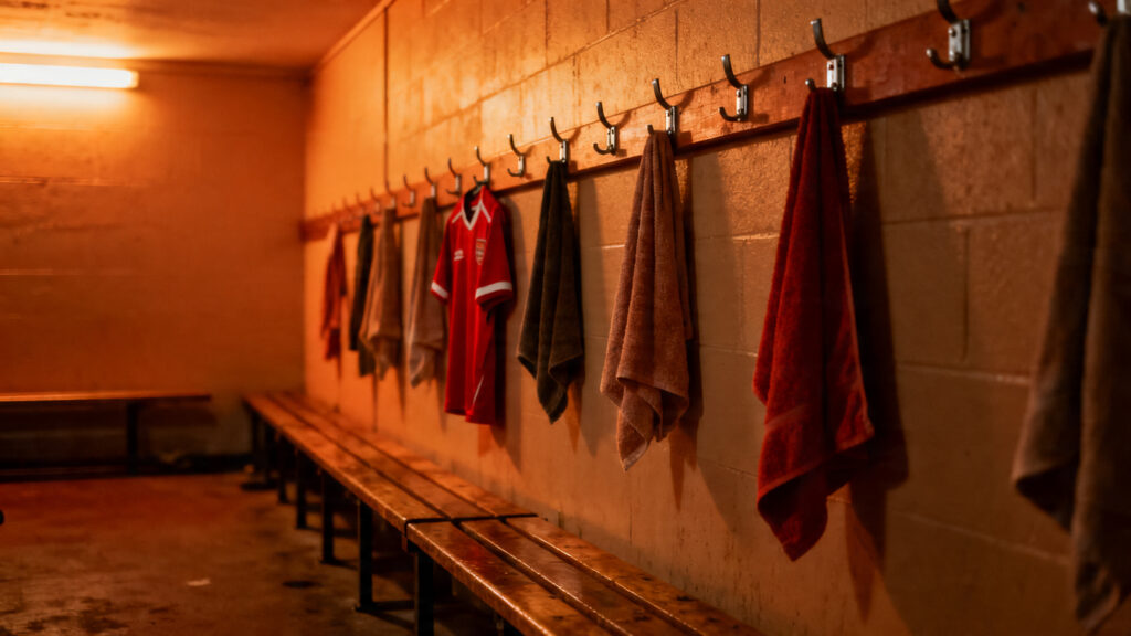 Vestiaire rugby vide