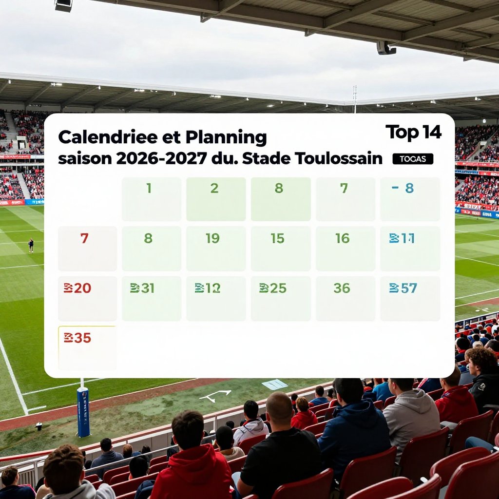 Calendrier et planning saison 2026-2027 du Stade Toulousain
