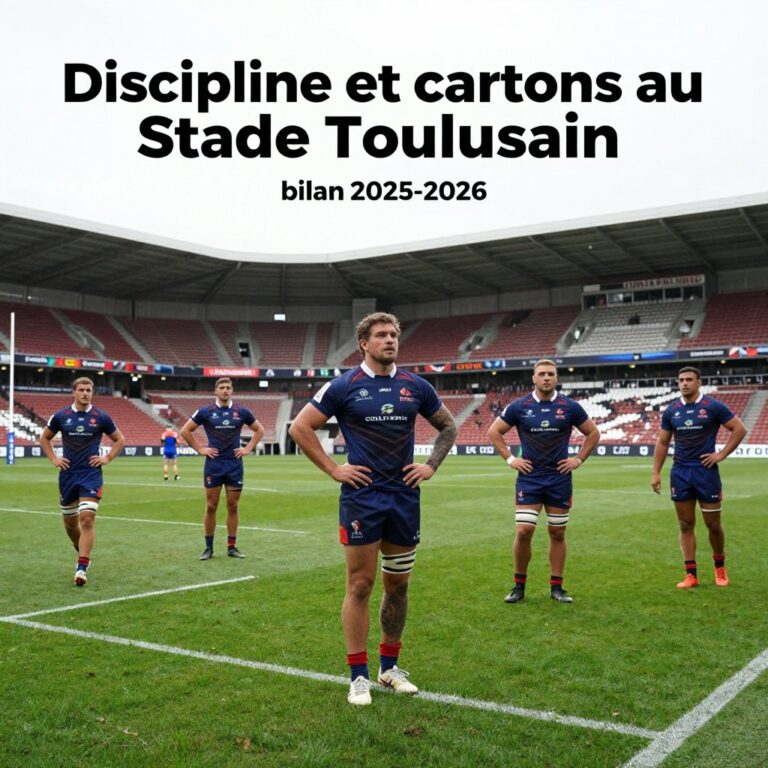 Discipline et cartons au Stade Toulousain : bilan 2025-2026