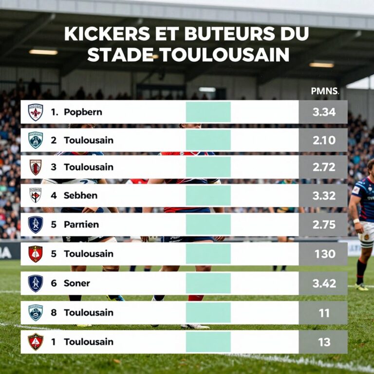 Kickers et buteurs du Stade Toulousain : statistiques