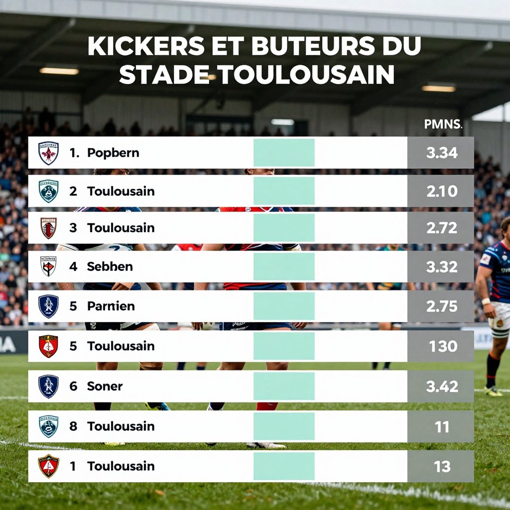 Kickers et buteurs du Stade Toulousain : statistiques